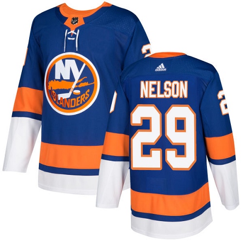 Adidas Islanders #29 Brock Nelson Royal Blue Home Authentic Stitched NHL Jersey - Click Image to Close